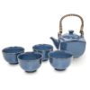 Tea set Japanese blue 2 Ensemble à thé Japonais